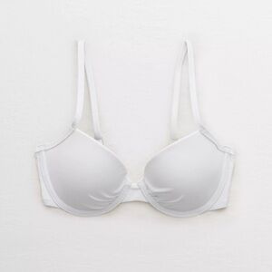 🤍 32DDD Aerie Lightly Lined Underwire Bikini Top in White 🤍